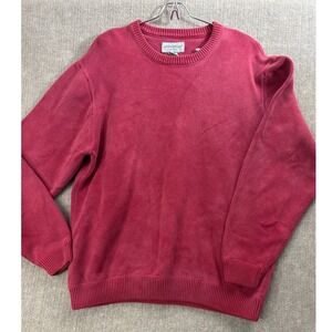 Vintage Eddie Bauer Men L Crew Neck Cotton Heavy Knit Sweater Australia Pullover